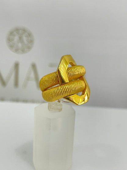 21k Gold Twisted Cable Ring