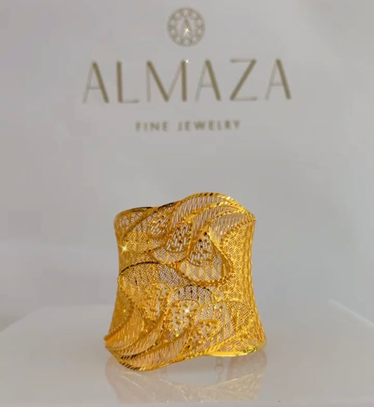 21k Gold Cuff Bracelet