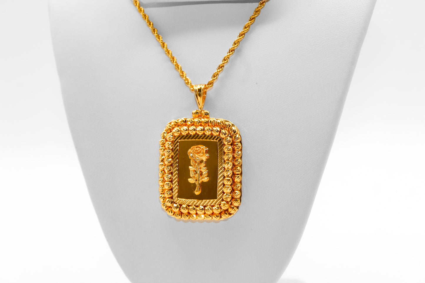 21K Gold Square Himo Pendant
