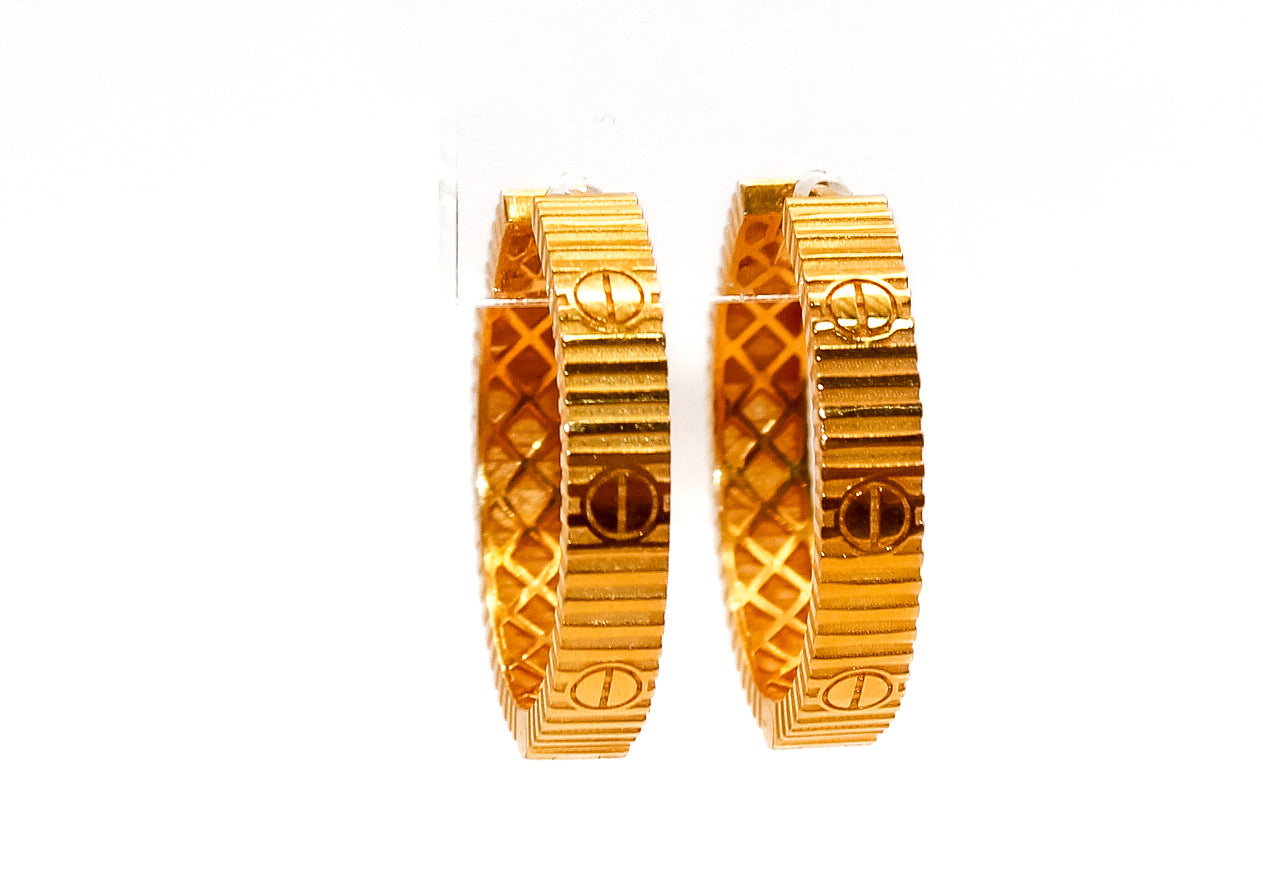 21k Gold hoop earrings