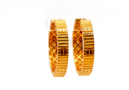 21k Gold hoop earrings