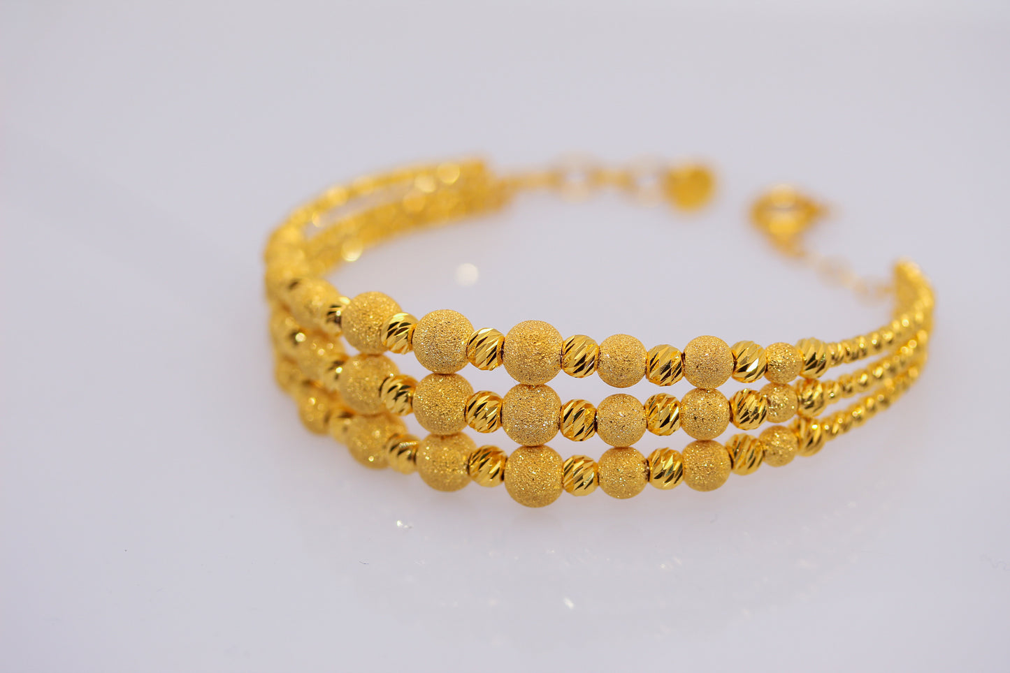 21k Gold Beaded Bracelet