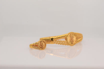 21K Gold Bracelet Ring Set