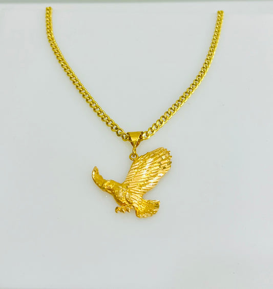 21k Gold Eagle Necklace