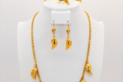 21K Gold Loza Necklace Set