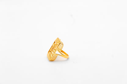 21K Gold Square Rose Ring