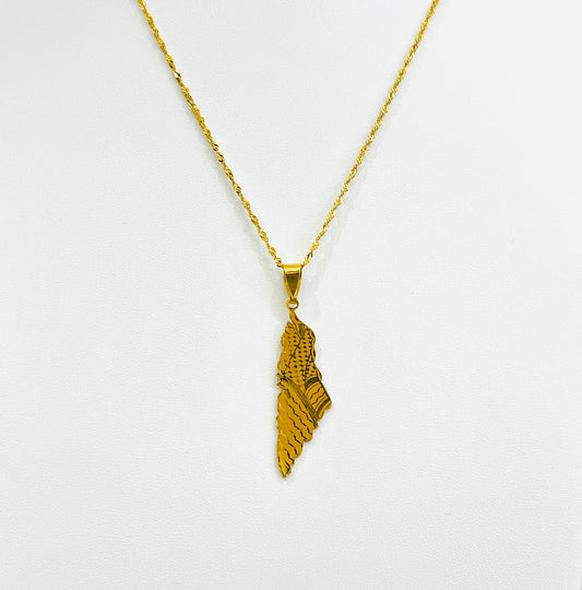21k Gold Palestine Necklace 