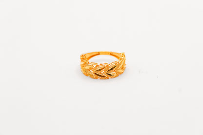 21K Gold Leaf Ring