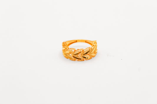 21K Gold Leaf Ring