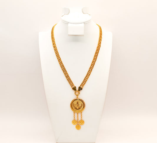 21K Link Coin Necklace