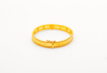 21k Gold Beaded Bangle Bracelet