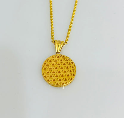 21k Gold Palestine Medal Necklace