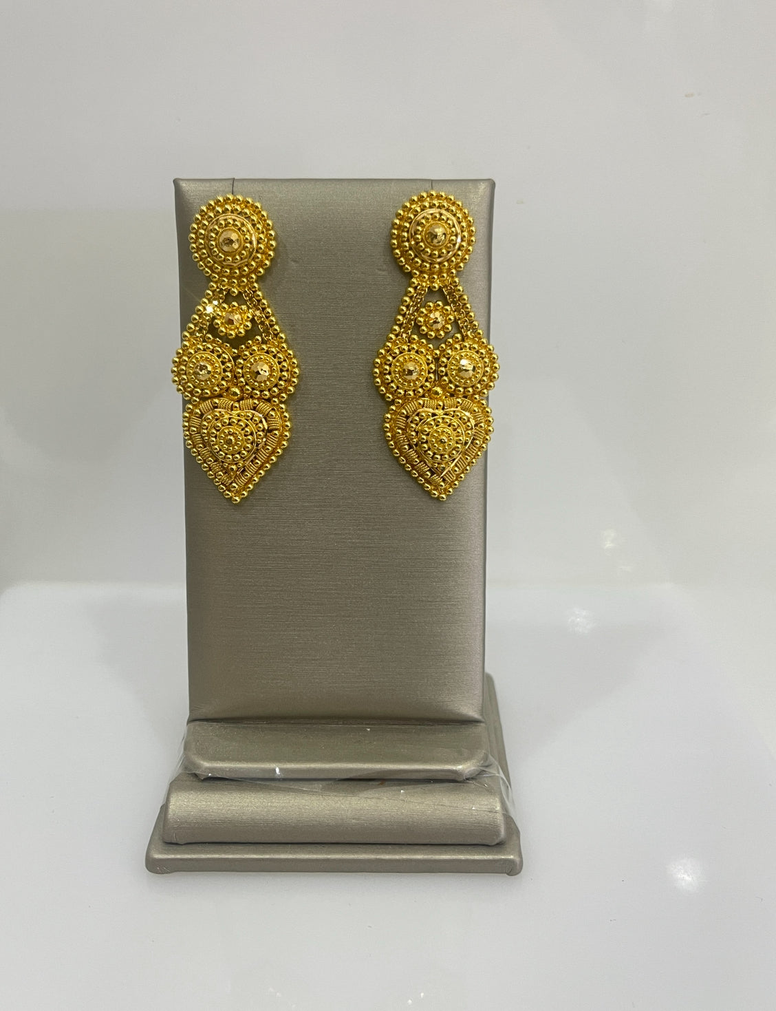 21k Gold Indian Motif Earrings