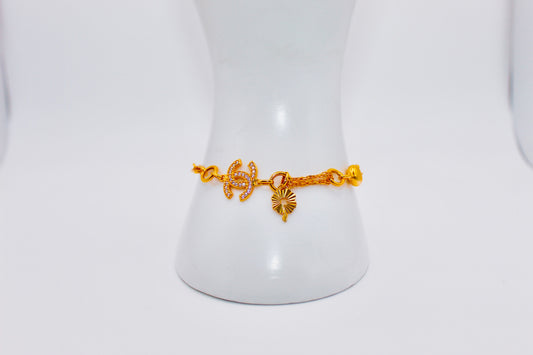 21k Gold charm Bracelet