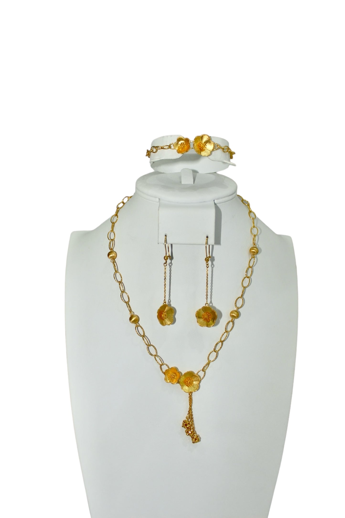 21k Gold Flower Set