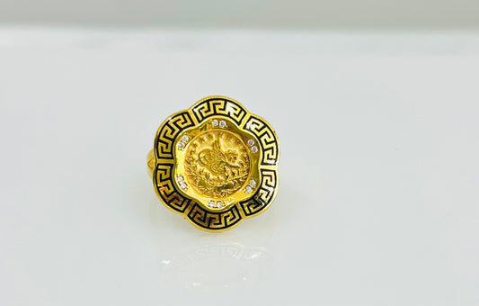 21k Gold Turkish Coin Ring