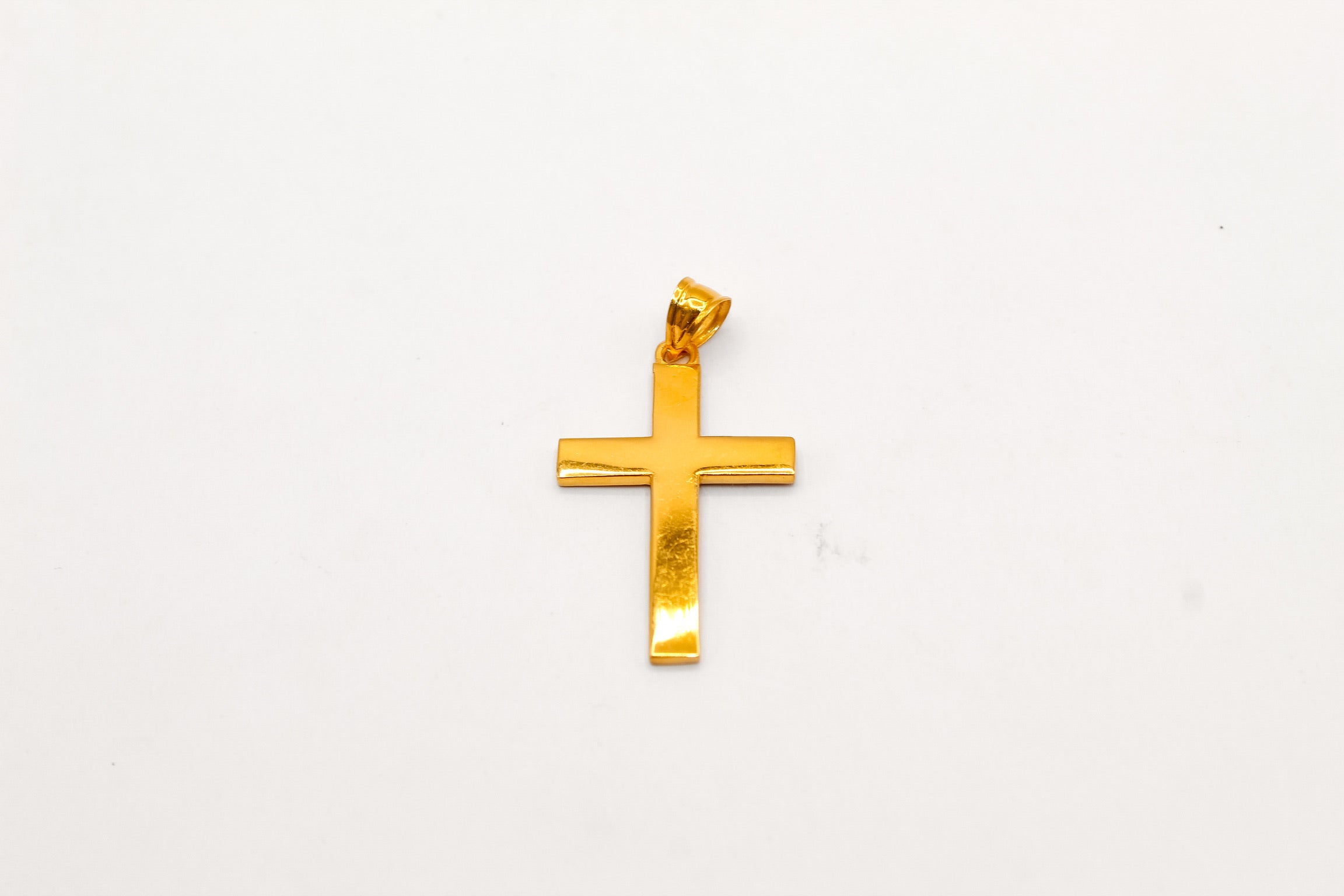 21K Gold Cross Pendant – Almaza J