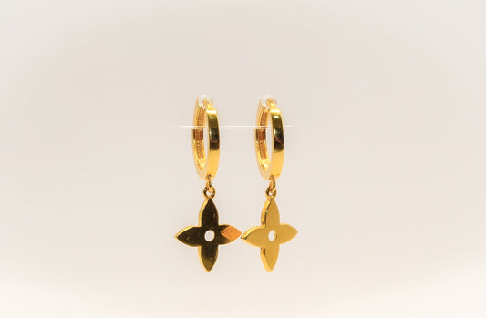 21K Gold Star Earrings