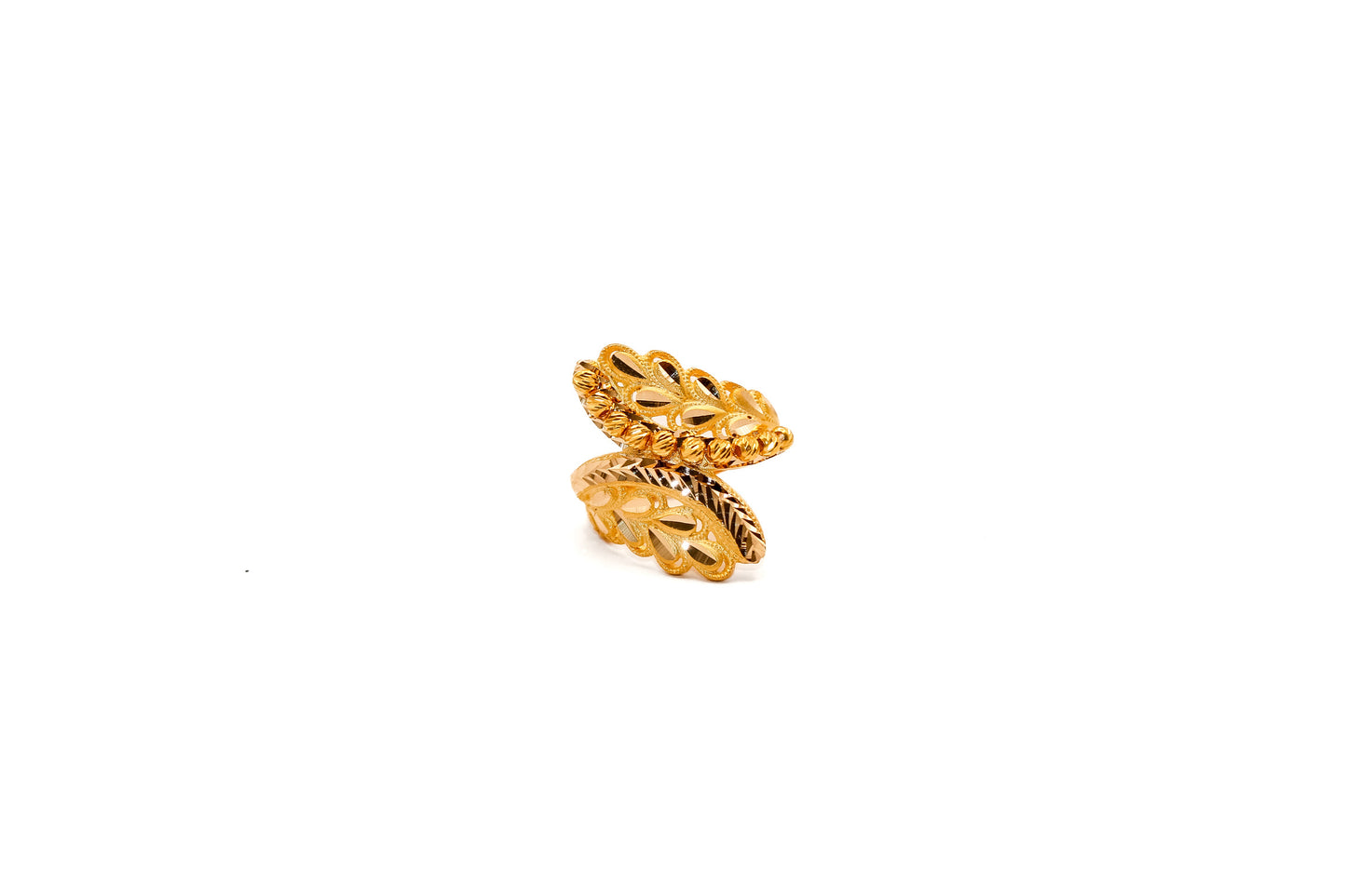 21K Gold Leaf Ring