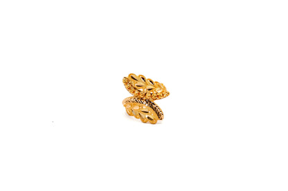 21K Gold Leaf Ring