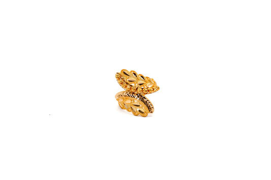 21K Gold Leaf Ring