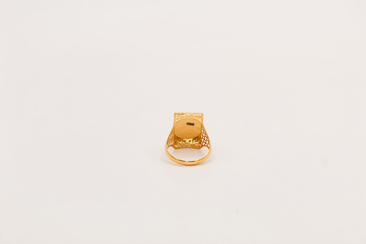 21K Gold Rose Ring, view 3