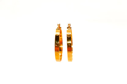 21k Gold Hoop Earrings