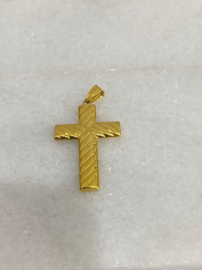 21k Gold Cross Pendant