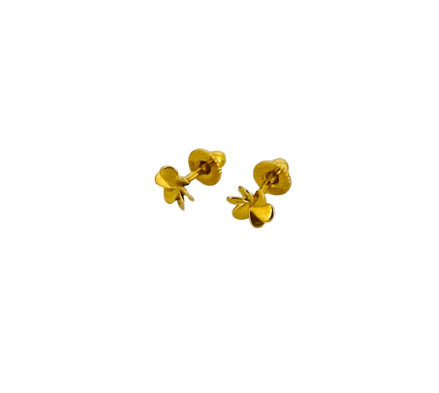 21K Gold Baby Flower Earrings