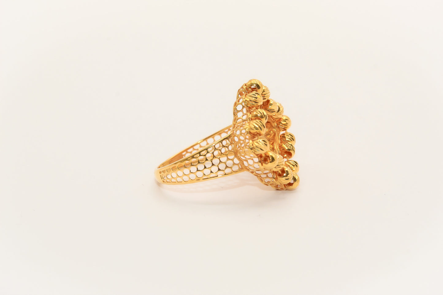 21K Gold Beaded Ring