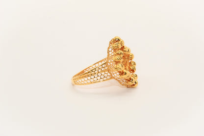 21K Gold Beaded Ring