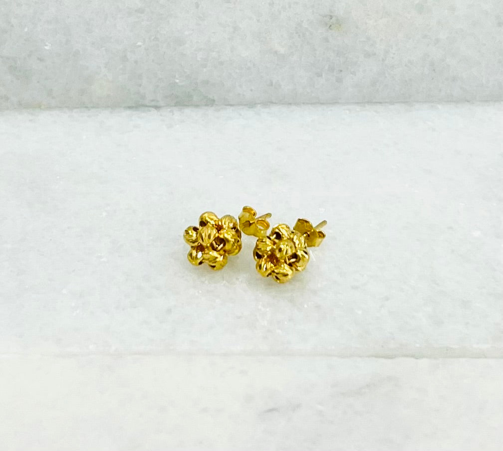 21k Gold Himo Beaded Earrings