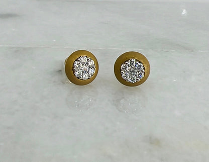 18k Gold .62 Carat Diamond Stud Earrings