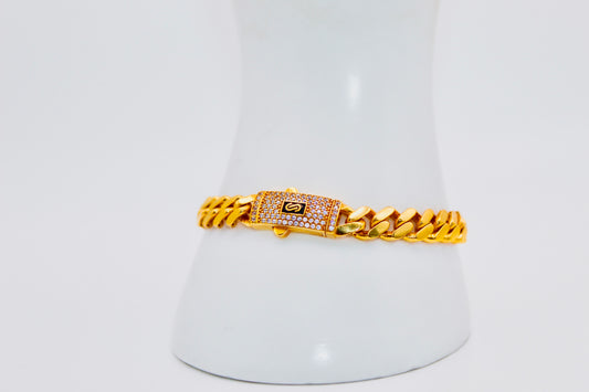 21k Gold Monaco Bracelet