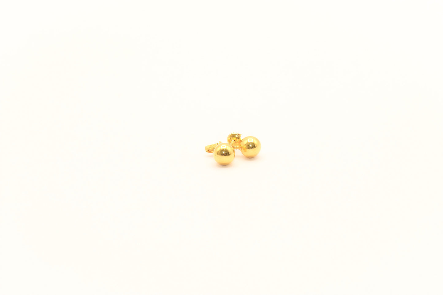 21K Gold Screw Back Ball Kids Earrings