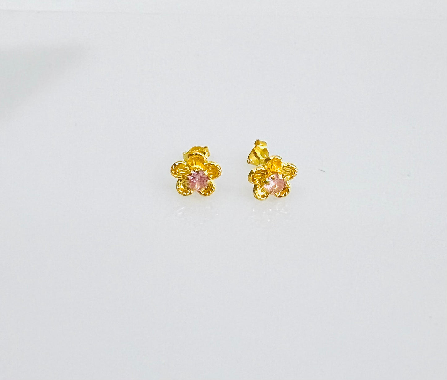 21k Gold Flower Earrings