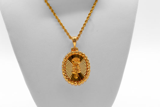 21K Gold Oval Himo Pendant