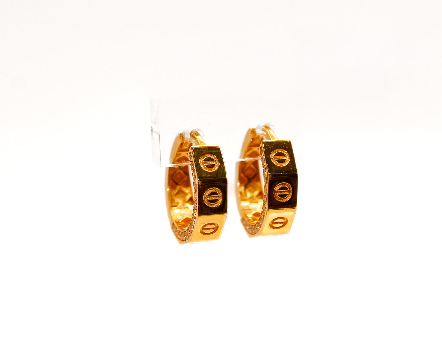 21k Gold small Huggies earrings