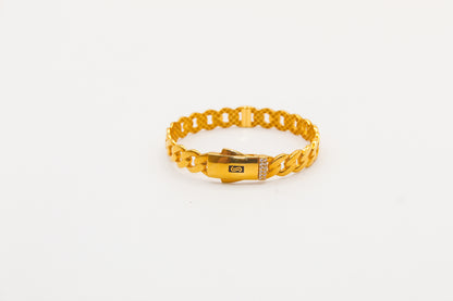 21K Gold Monaco Cuban Bangle