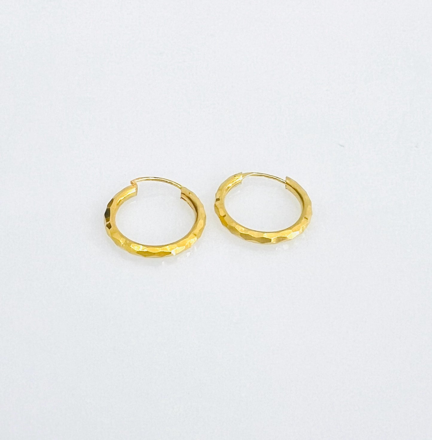 21k Gold Small hoop Earrings