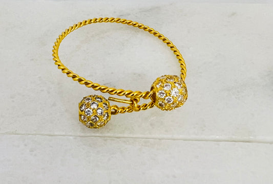 21k Gold Kids Bangle Bracelet