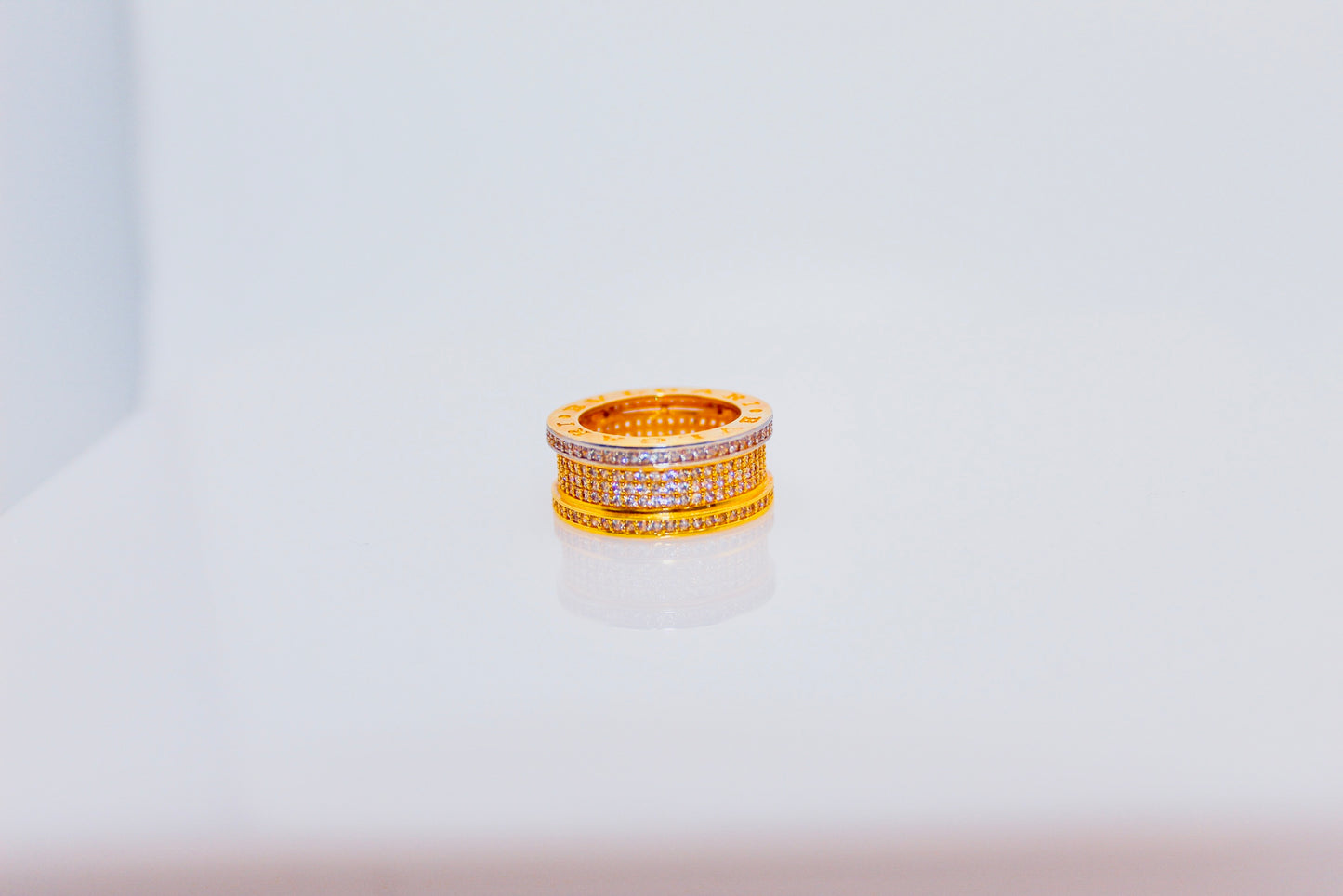 21k Gold Wide 2 Tone Ring