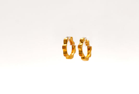 21K Gold Mini Huggies Earrings
