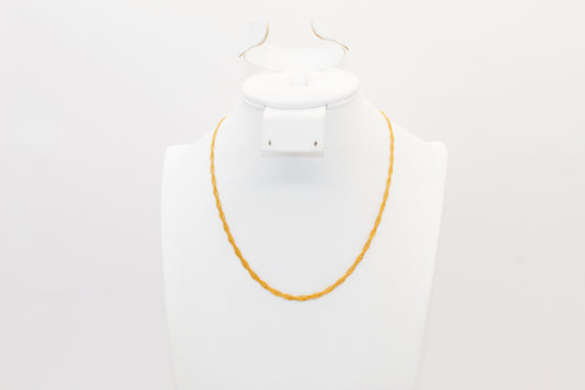 21K Gold Simple Braided Chain