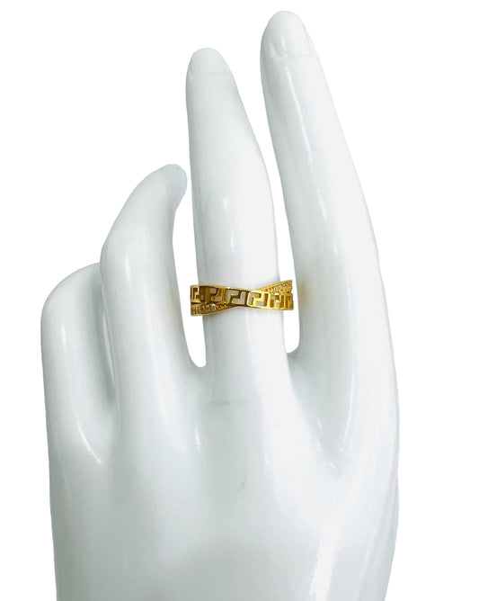 21k Gold X Ring