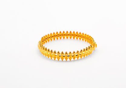 21k Gold Spiked bangle bracelet
