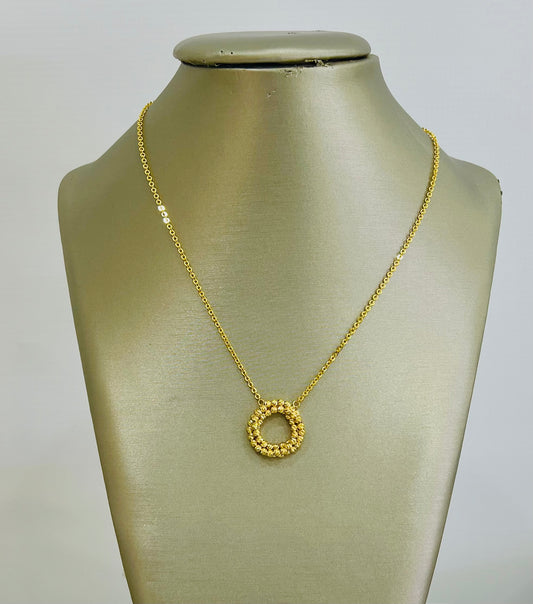 21k Gold Himo Circle Necklace