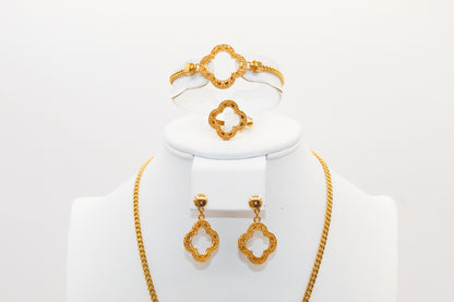 21K Gold Clover Set