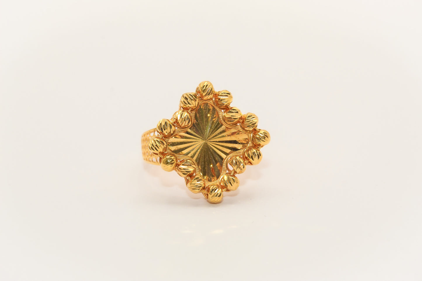 21K Gold Beaded Ring