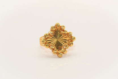 21K Gold Beaded Ring